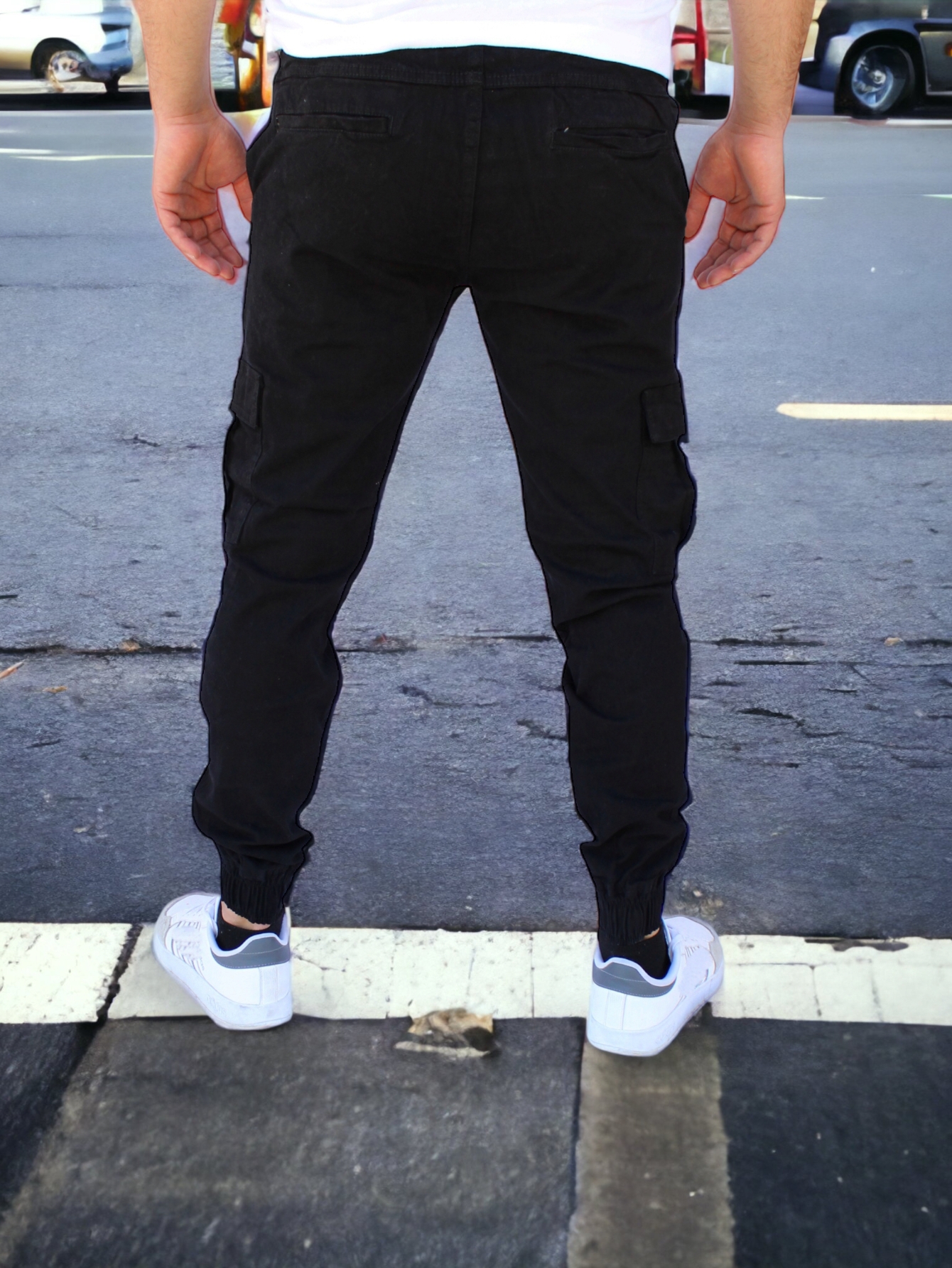 Foto 4 pulgar | Pantalón Jogger Cargo Negro John Silver