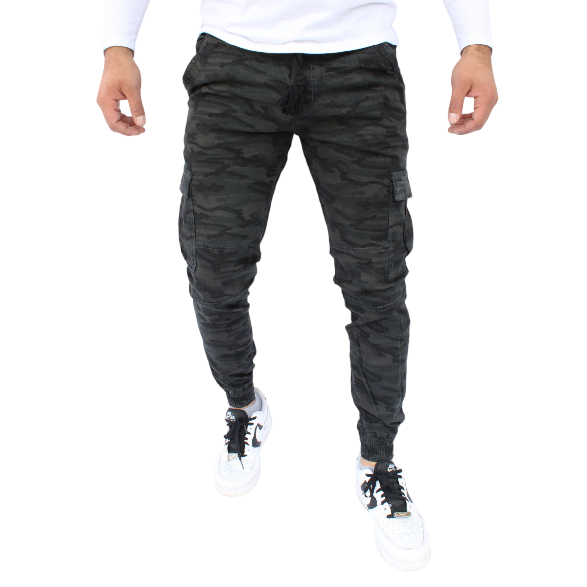 Foto 1 | Pantalón Jogger Cargo Camuflaje Gris John Silver