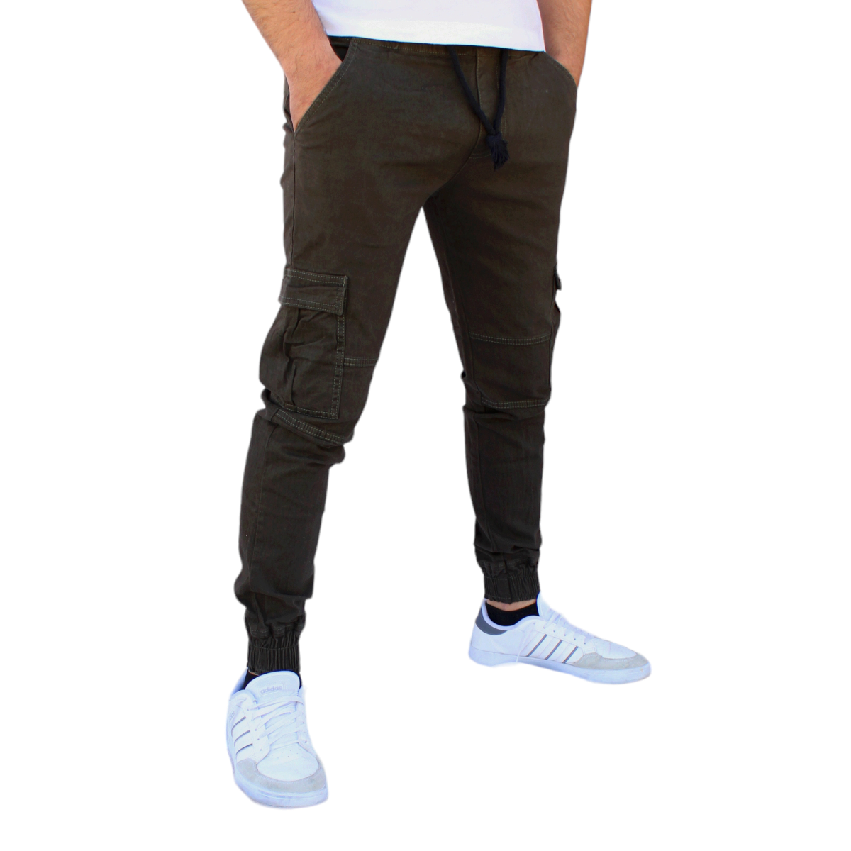 Foto 2 pulgar | Pantalón Jogger Cargo Verde Militar John Silver