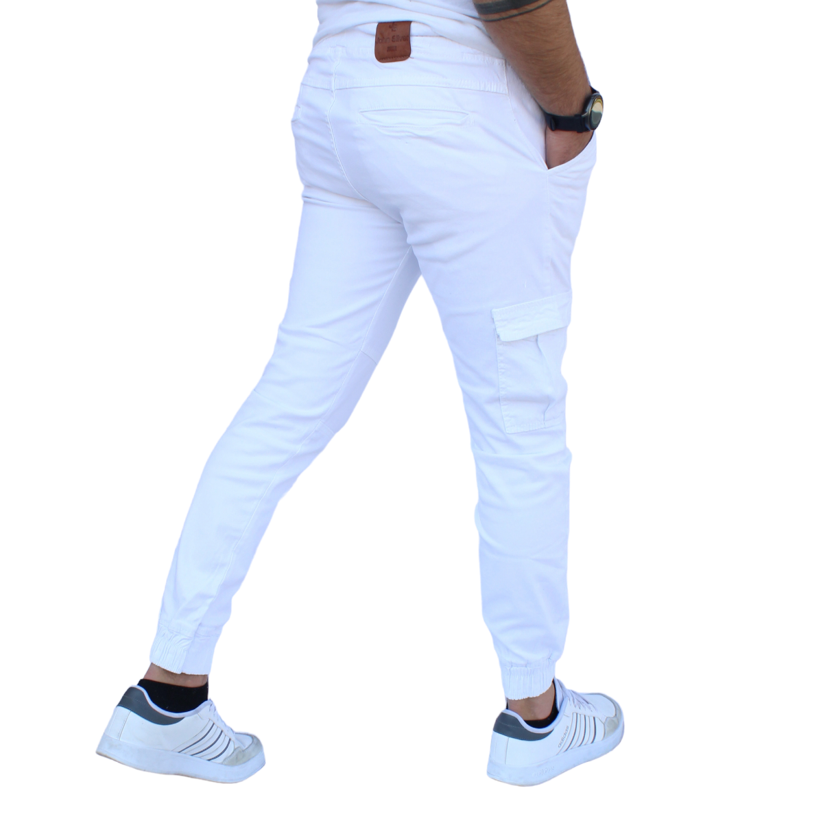 Foto 3 pulgar | Pantalón Jogger Cargo Blanco John Silver