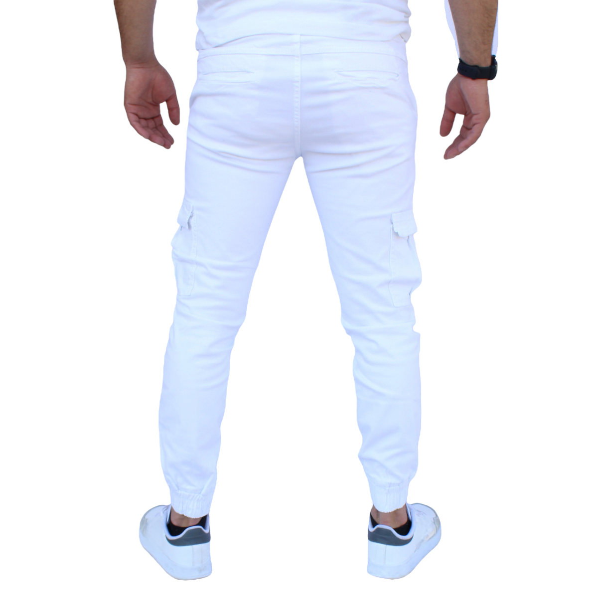 Foto 4 pulgar | Pantalón Jogger Cargo Blanco John Silver