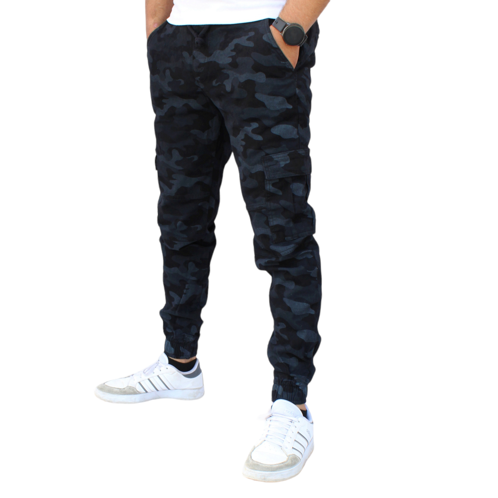 Foto 4 pulgar | Pantalón Jogger Cargo Camuflaje Negro John Silver