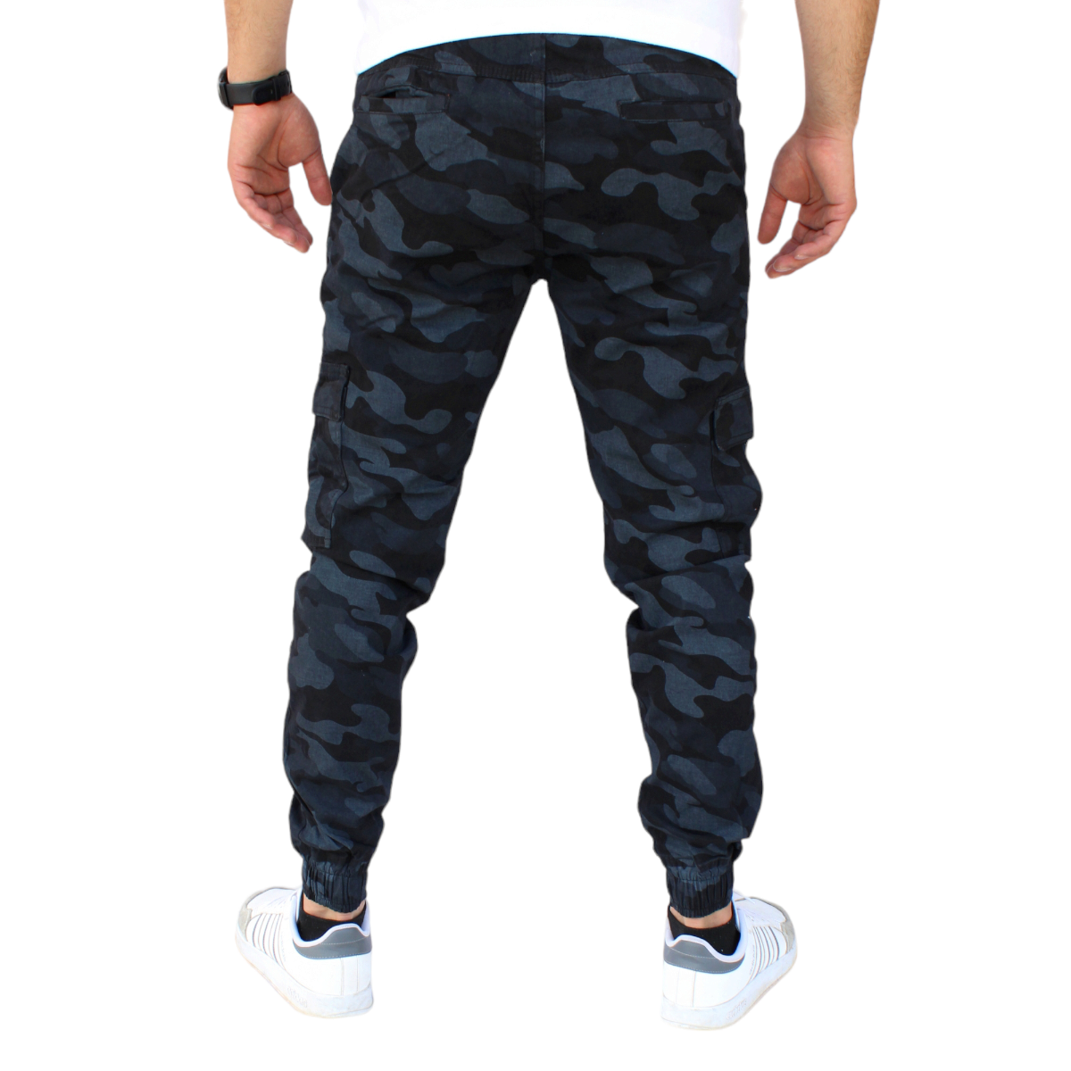 Foto 4 | Pantalón Jogger Cargo Camuflaje Negro John Silver