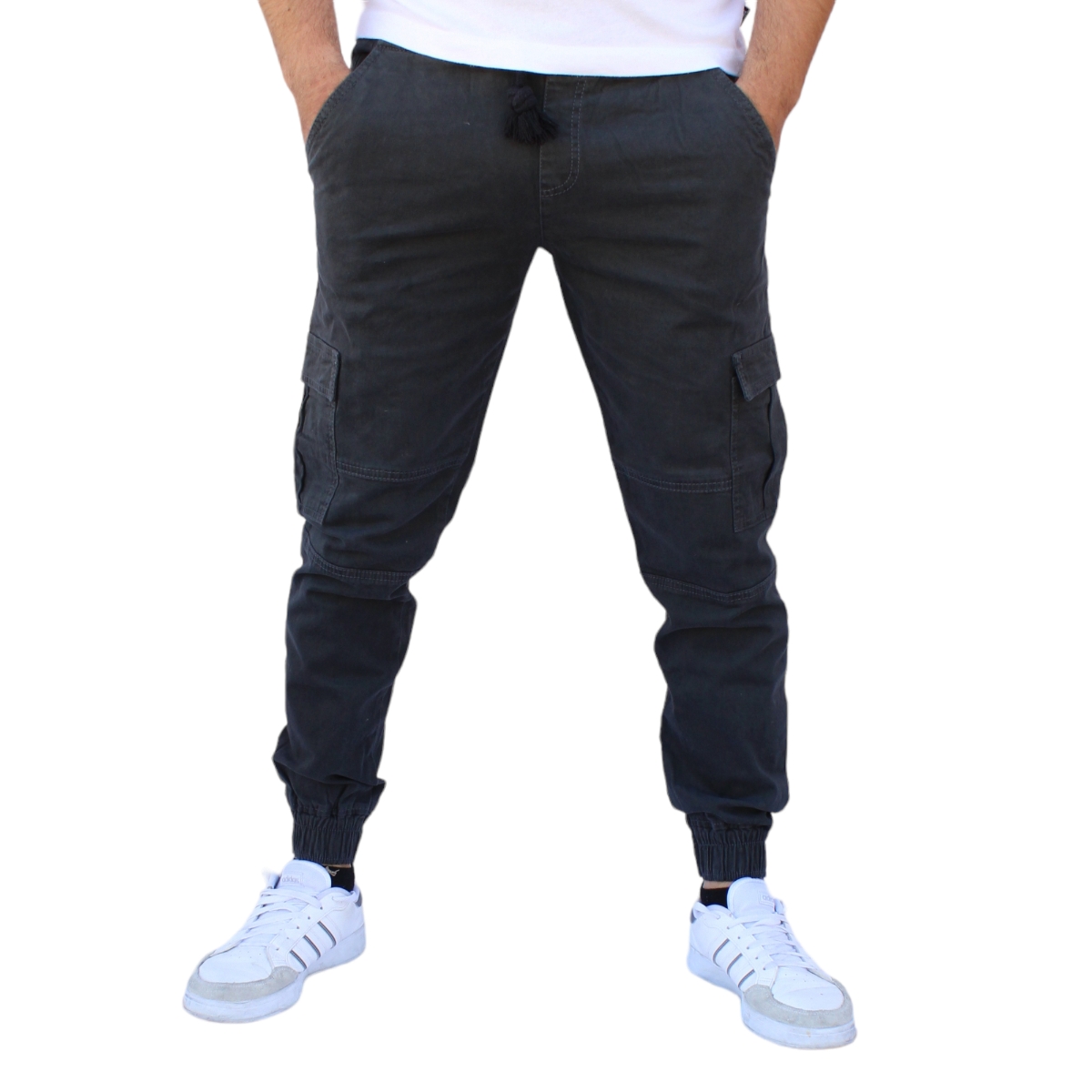 Foto 2 pulgar | Pantalón Jogger Cargo Gris Obscuro John Silver