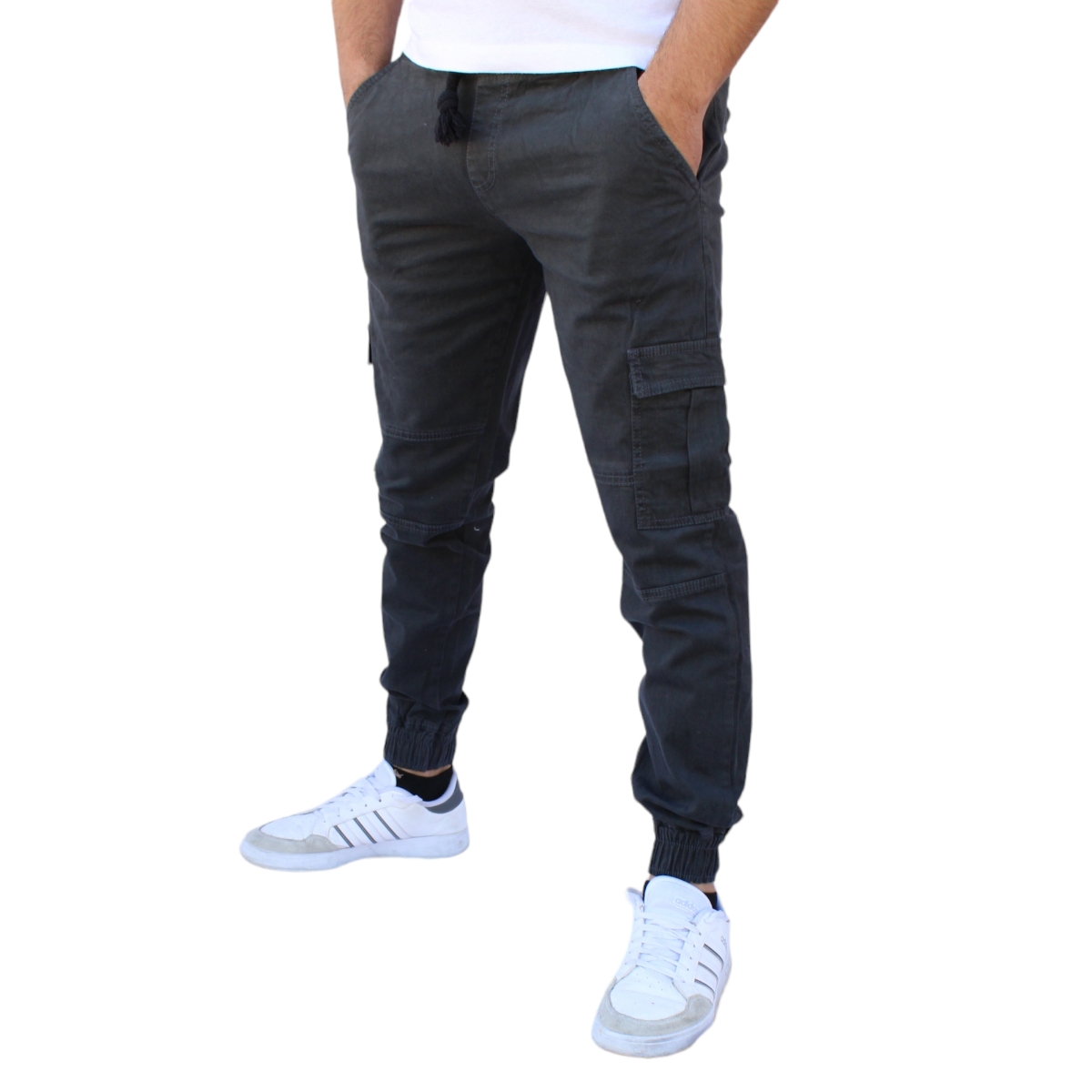 Foto 3 pulgar | Pantalón Jogger Cargo Gris Obscuro John Silver
