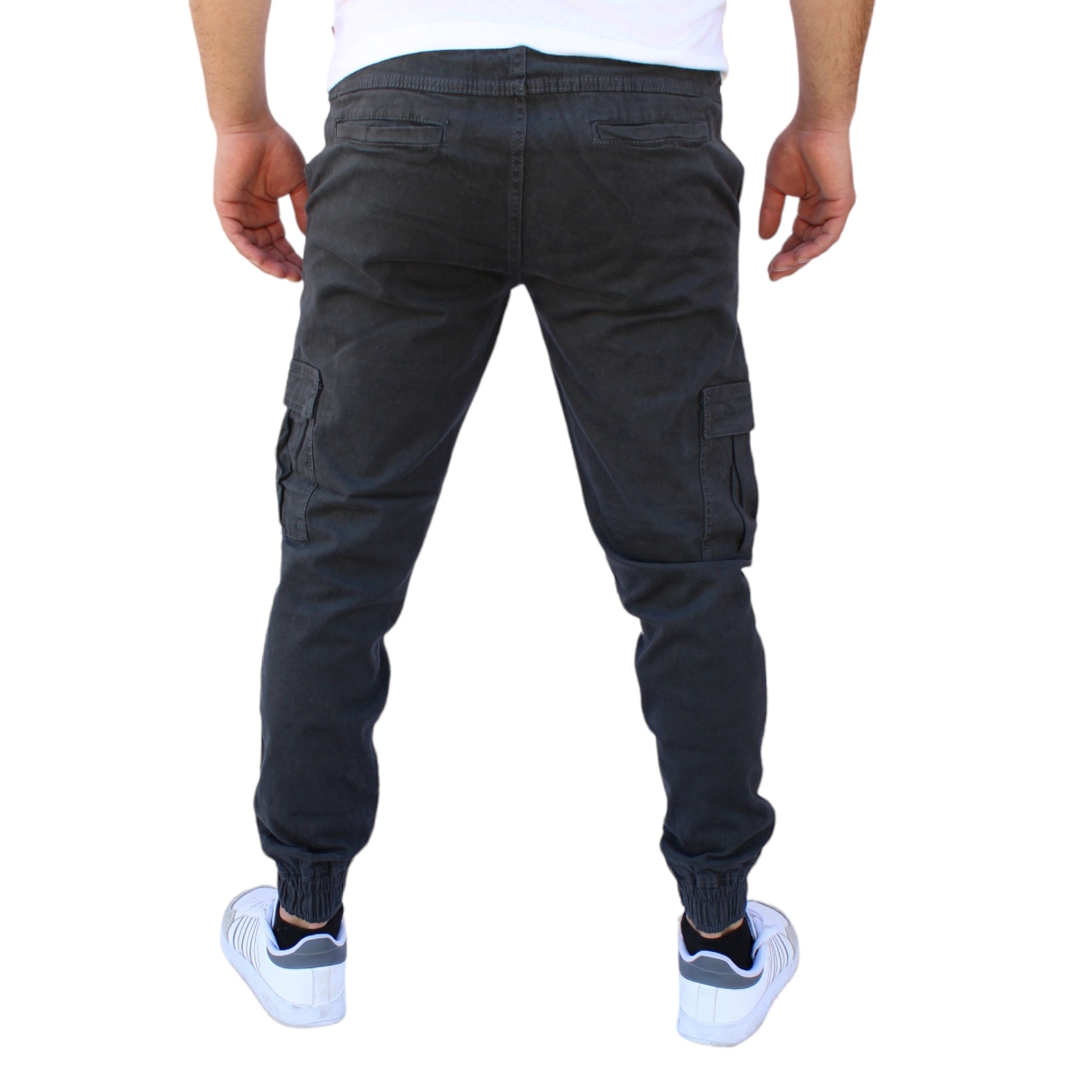 Foto 4 pulgar | Pantalón Jogger Cargo Gris Obscuro John Silver