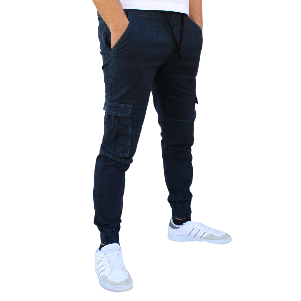 Foto 4 pulgar | Pantalón Jogger Cargo Petroleo John Silver