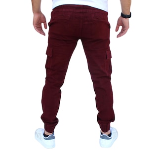 Foto 3 | Pantalón Jogger Cargo Vino John Silver