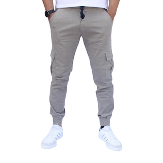 Foto 1 | Pantalón Jogger Cargo Gris Claro John Silver