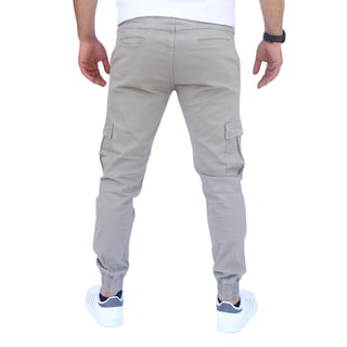 Foto 3 | Pantalón Jogger Cargo Gris Claro John Silver
