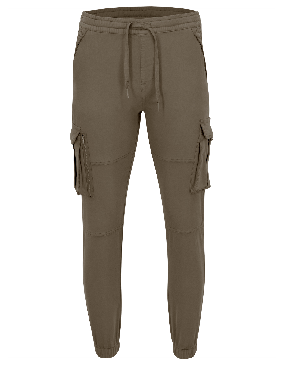 Foto 6 pulgar | Pantalon Hombre Cintura Y Tobillo Ajustable Premium Café Roosevelt C362