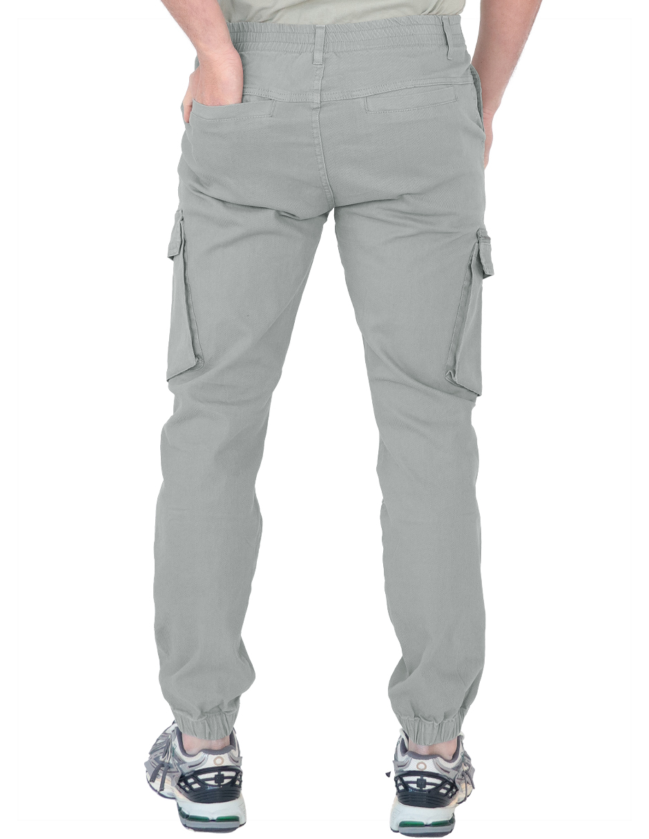 Foto 3 pulgar | Pantalon Cargo Bolsas Laterales Caballero Menta Roosevelt C352