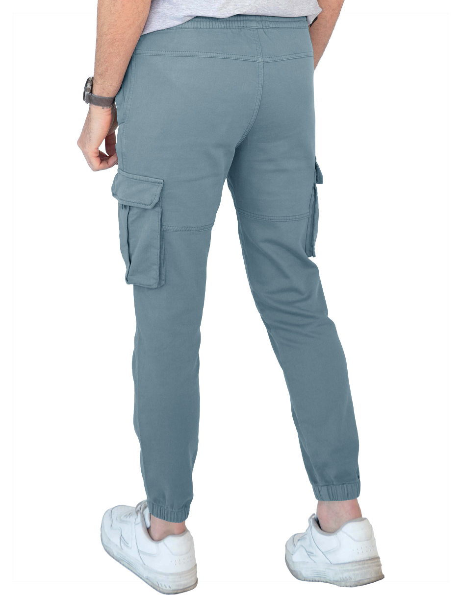 Foto 5 pulgar | Pantalon Hombre Cintura Y Tobillo Ajustable Premium Turquesa Roosevelt C362