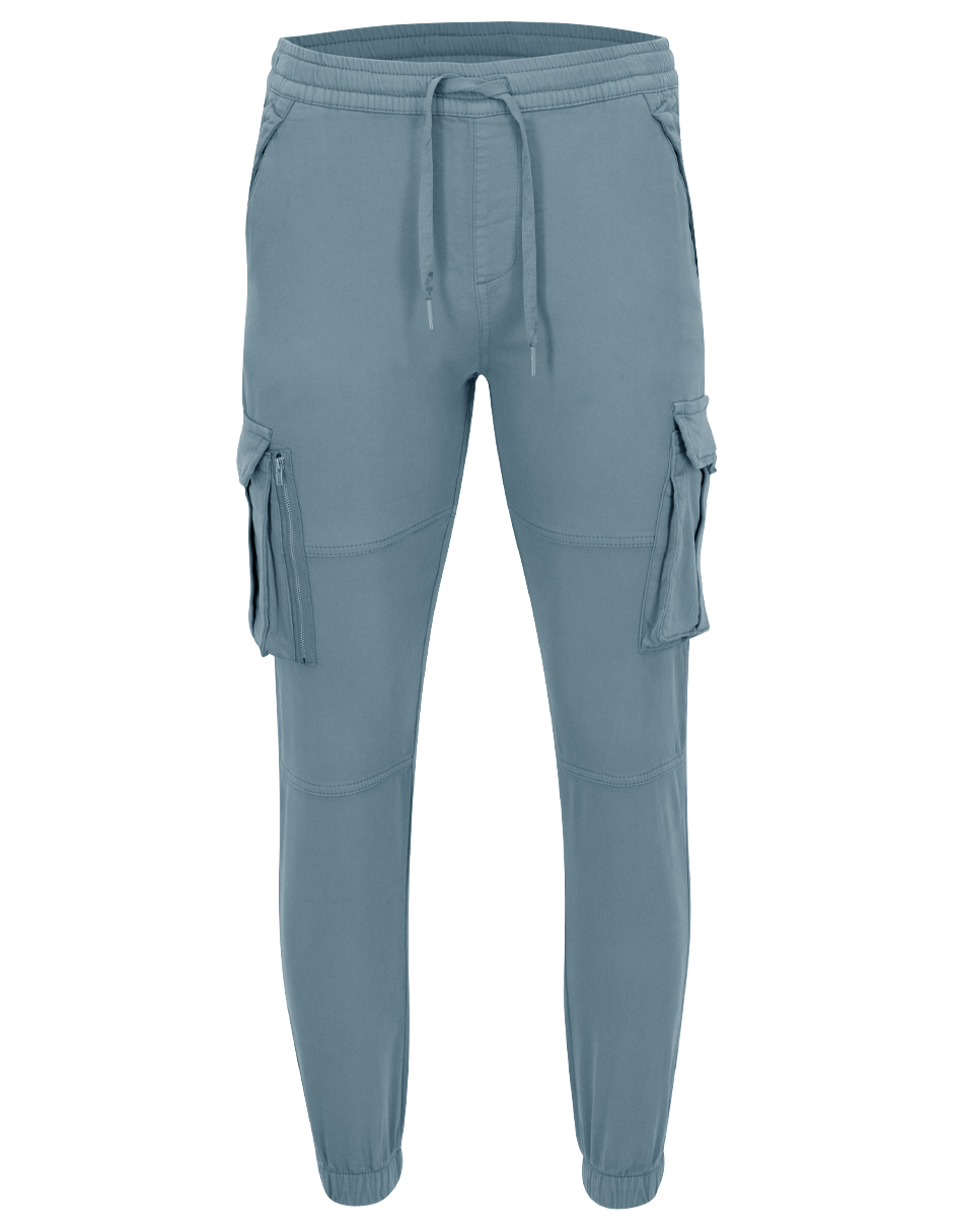 Foto 6 pulgar | Pantalon Hombre Cintura Y Tobillo Ajustable Premium Turquesa Roosevelt C362