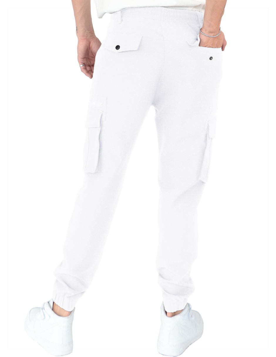 Foto 3 pulgar | Pantalon Hombre Cintura Ajustable Blanco Roosevelt C356