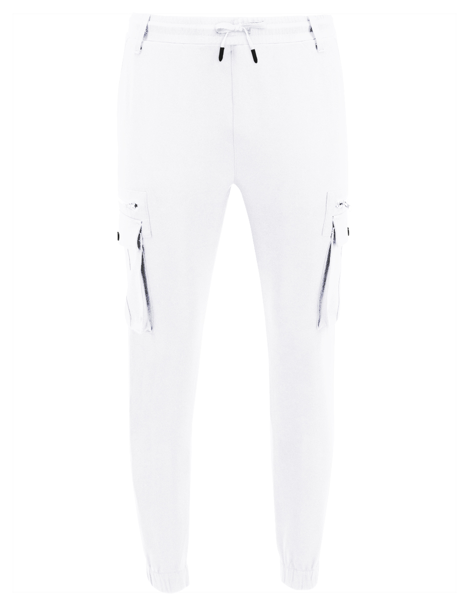 Foto 4 pulgar | Pantalon Hombre Cintura Ajustable Blanco Roosevelt C356