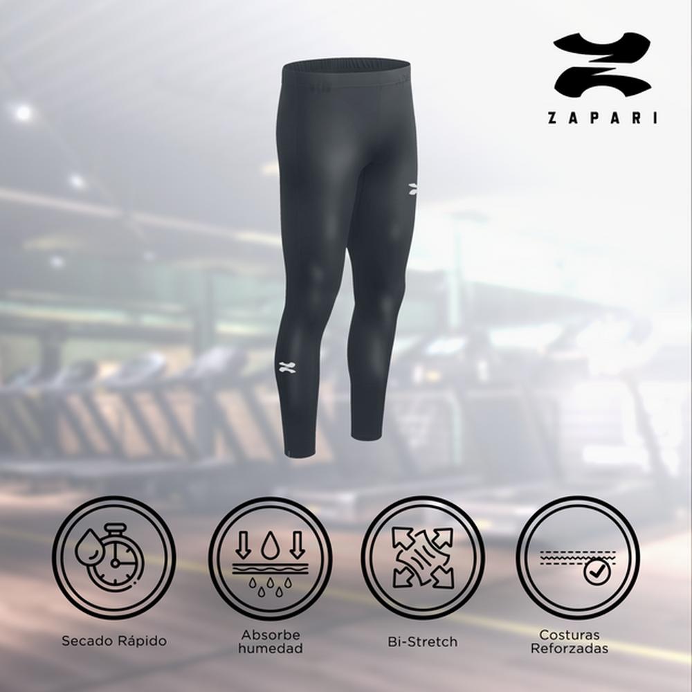 Foto 4 pulgar | Licra Deportiva ZAPARI Larga Interior Mallas Deportivas Leggins de Compresión y Secado color Azul para Hombre