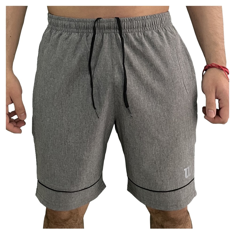 Foto 2 pulgar | Short Deportivo Wilson color Gris para Hombre