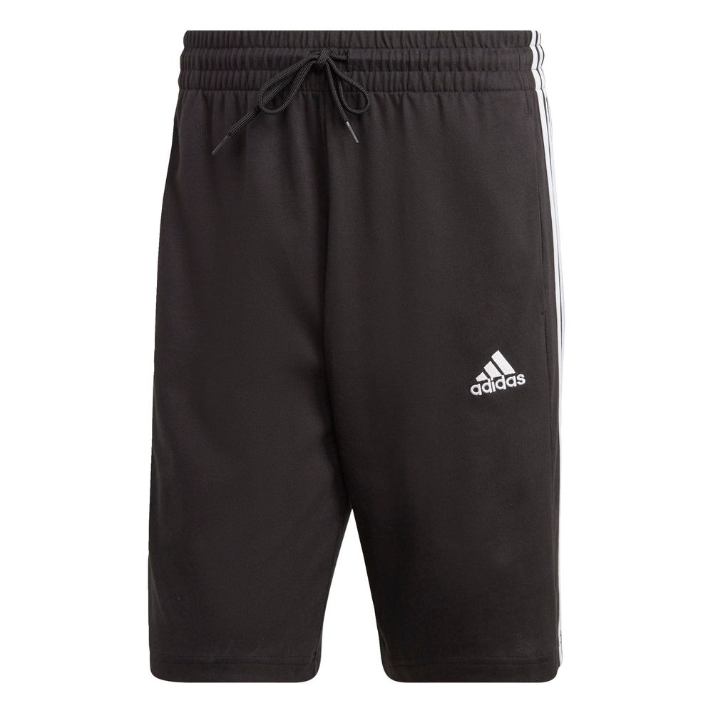 Foto 2 pulgar | Shorts Adidas Essentials Single Jersey 3 Franjas Negro para Hombre