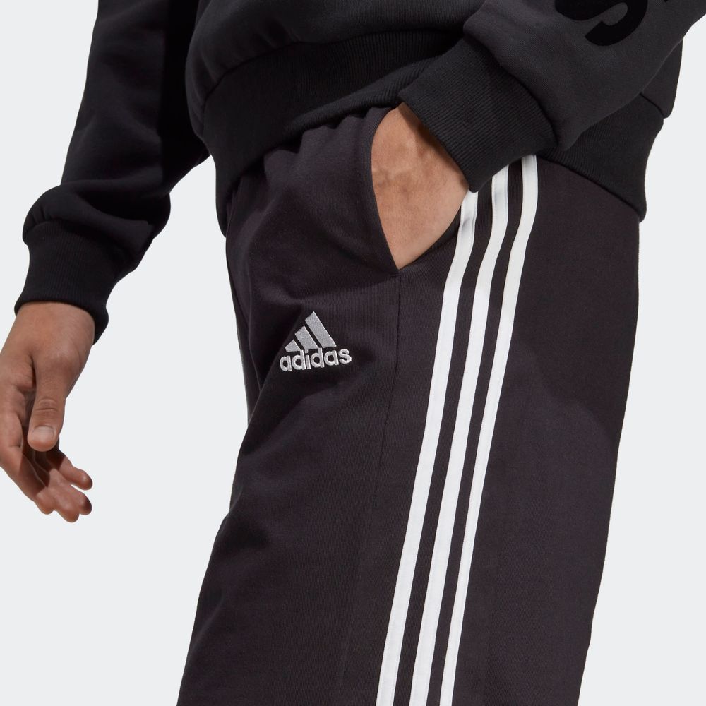 Foto 7 pulgar | Shorts Adidas Essentials Single Jersey 3 Franjas Negro para Hombre