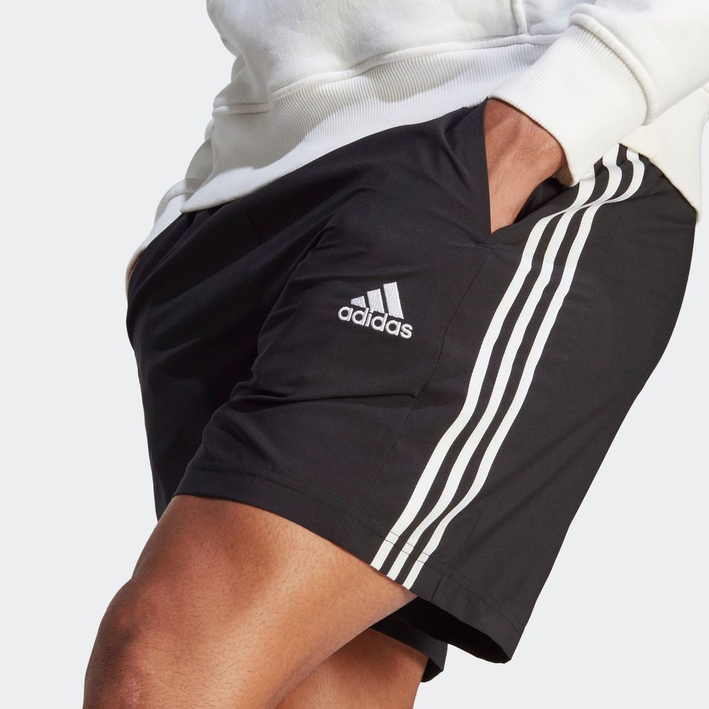 Foto 7 | Shorts Essentials Chelsea 3 Franjas Aeroready Adidas Negro para Hombre