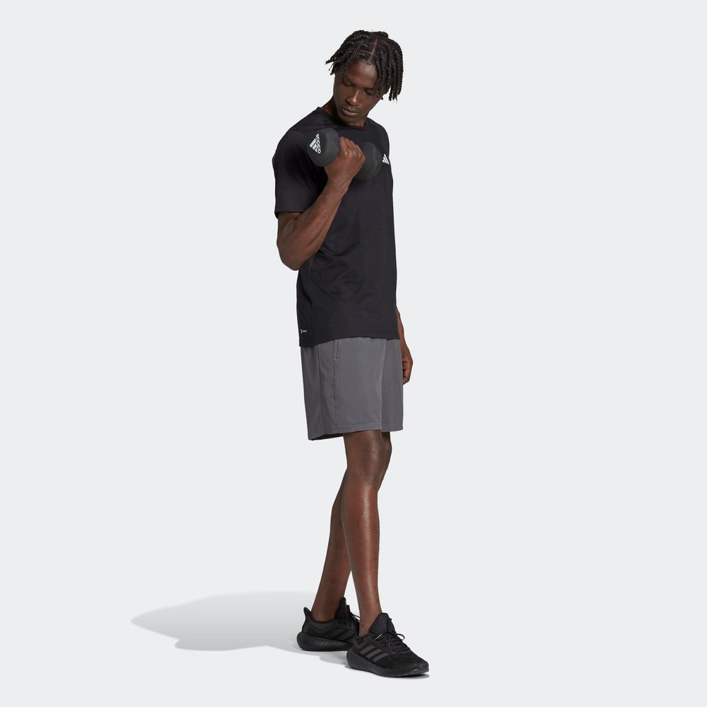 Foto 7 pulgar | Shorts de Entrenamiento Adidas Train Essentials Tejidos Gris para Hombre