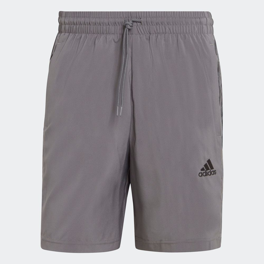 Foto 3 pulgar | Shorts Essentials Chelsea 3 Franjas Aeroready Adidas Gris para Hombre