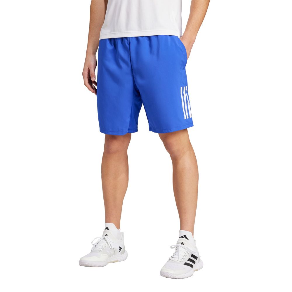 Foto 3 pulgar | Shorts De Tenis Club 3 Franjas Adidas Azul Hombre