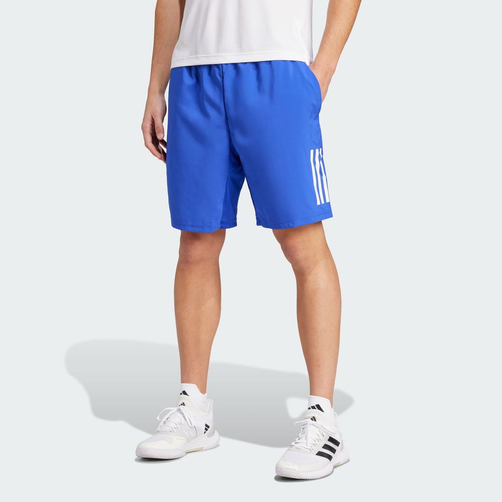 Foto 4 | Shorts De Tenis Club 3 Franjas Adidas Azul Hombre