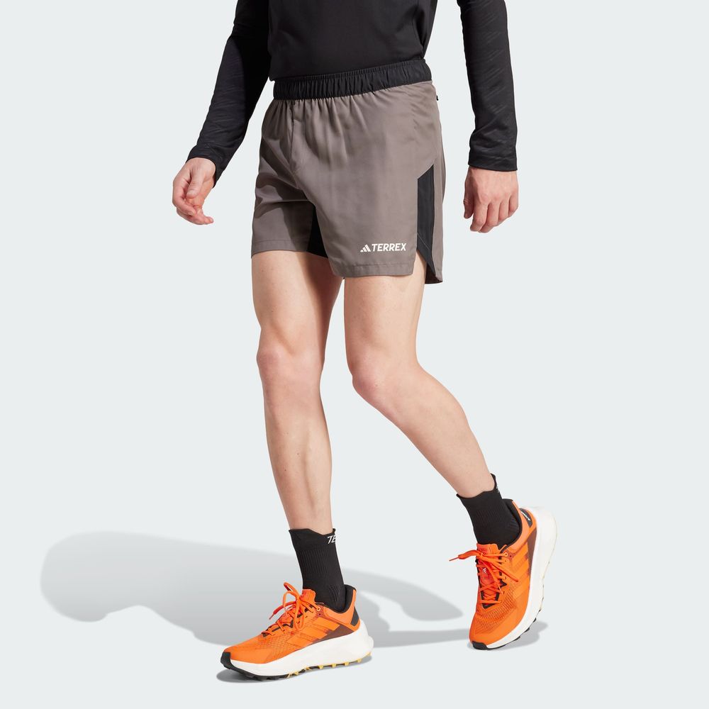 Foto 4 pulgar | Shorts De Trail Running Terrex Multi Adidas Café Hombre