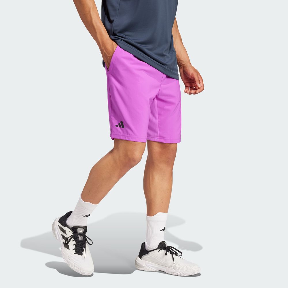 Foto 6 | Shorts de Tenis Club 3 Franjas Adidas Violeta Hombre