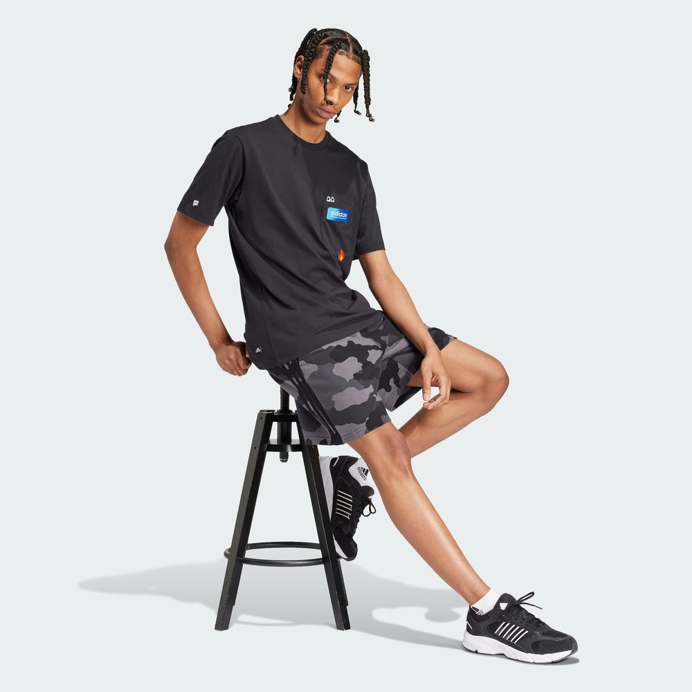 Foto 7 pulgar | Shorts Adidas Seasonal Essentials Camouflage Negro para Hombre