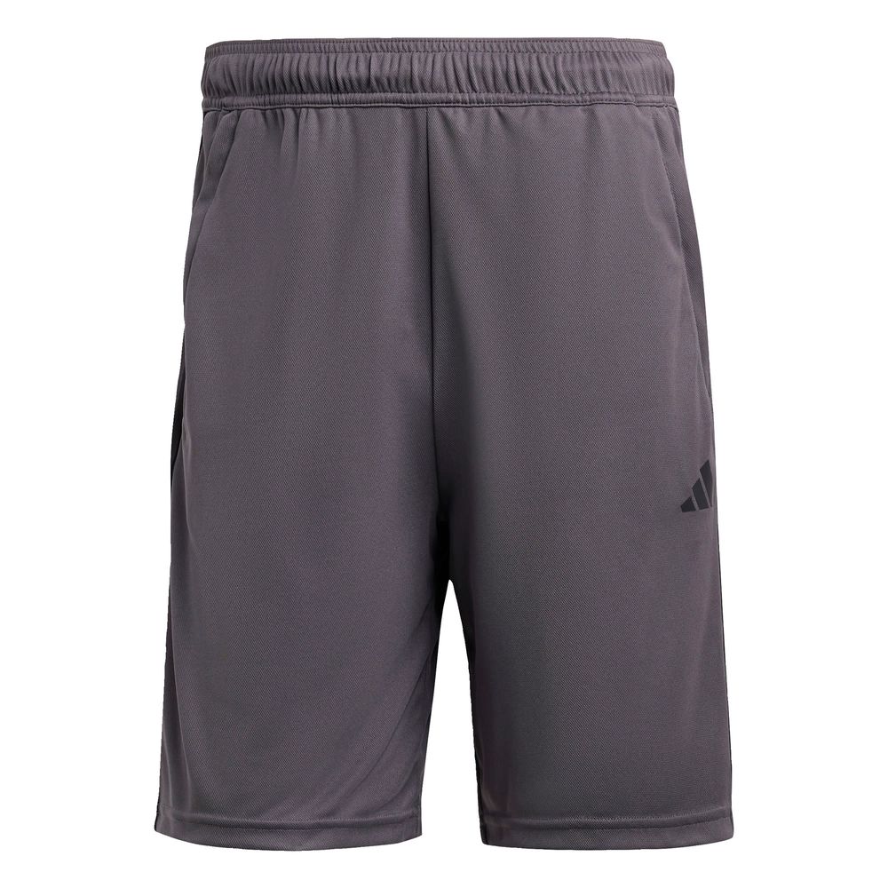 Foto 2 pulgar | Shorts De Entrenamiento Train Essentials Piqué 3 Franjas Adidas Gris Hombre