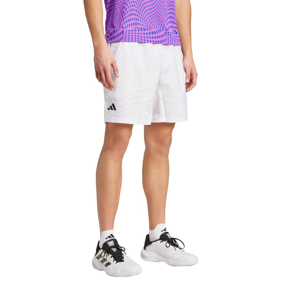 Foto 2 | Shorts Club Para Tenis Estampados Adidas Blanco Hombre