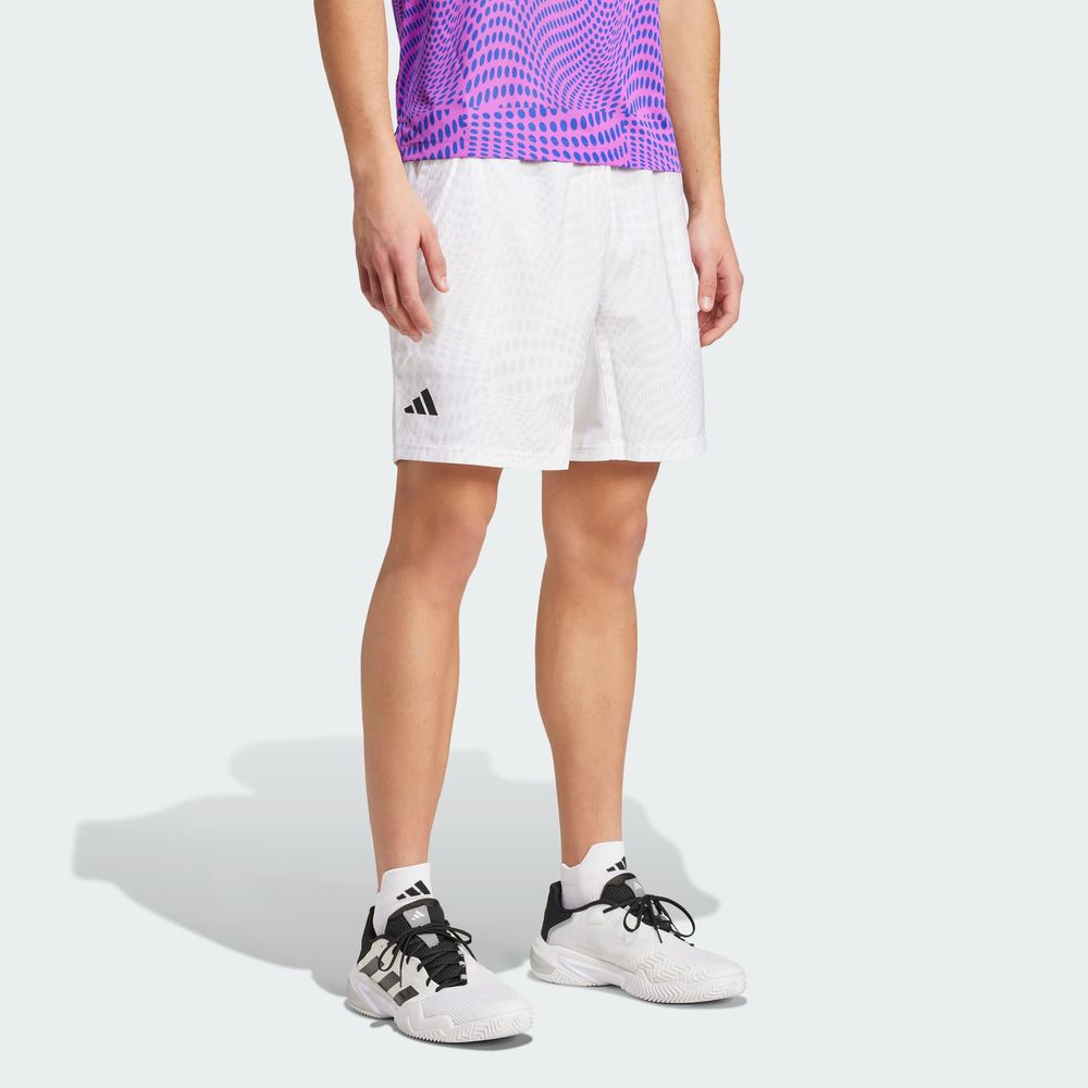 Foto 4 | Shorts Club Para Tenis Estampados Adidas Blanco Hombre