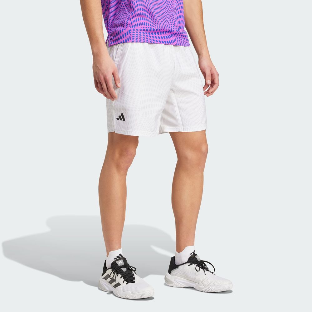 Foto 6 | Shorts Club Para Tenis Estampados Adidas Blanco Hombre