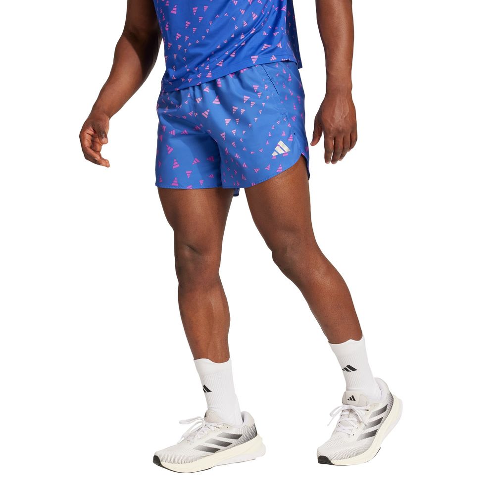 Foto 3 pulgar | Shorts Run It Wind.rdy Adidas Azul Hombre