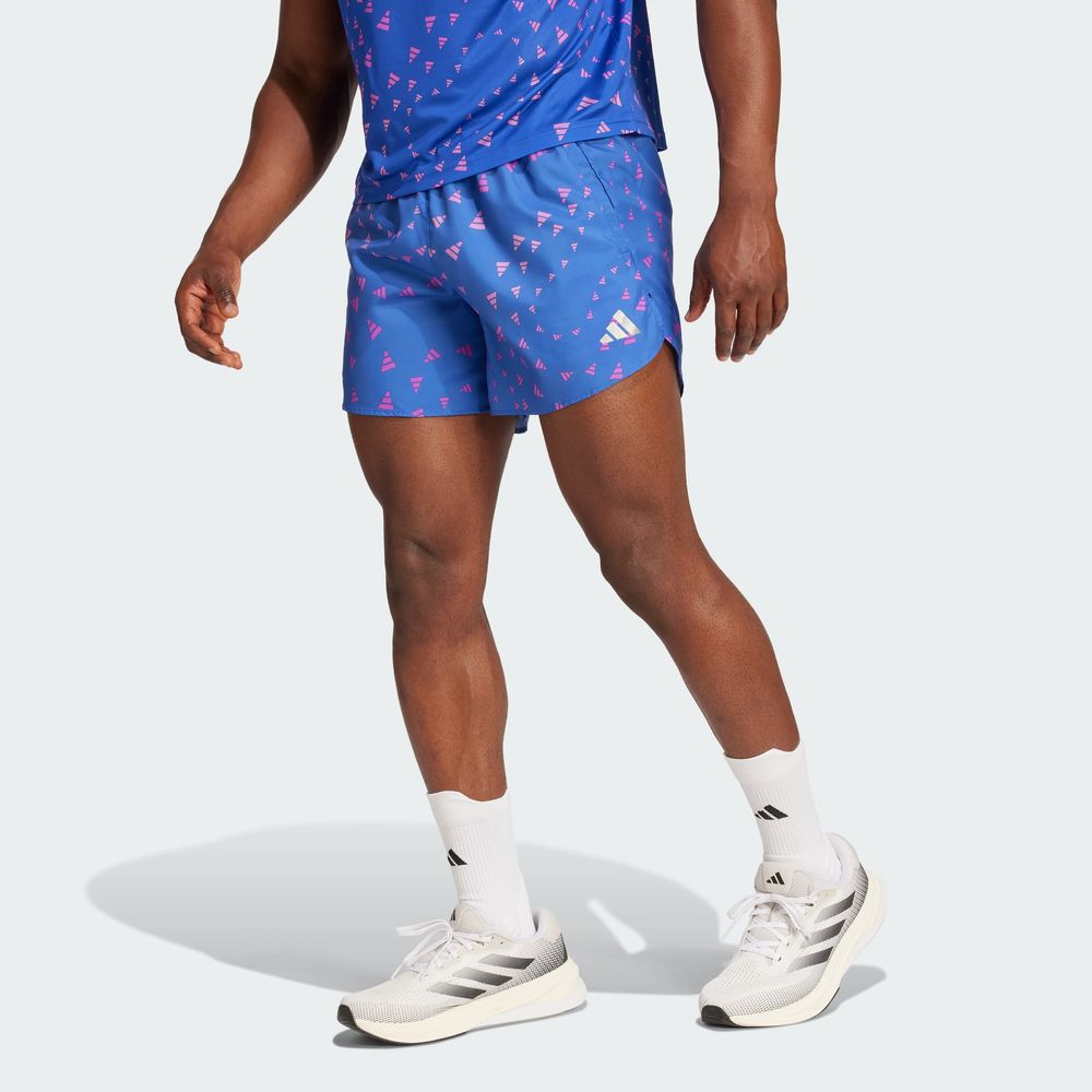 Foto 5 pulgar | Shorts Run It Wind.rdy Adidas Azul Hombre