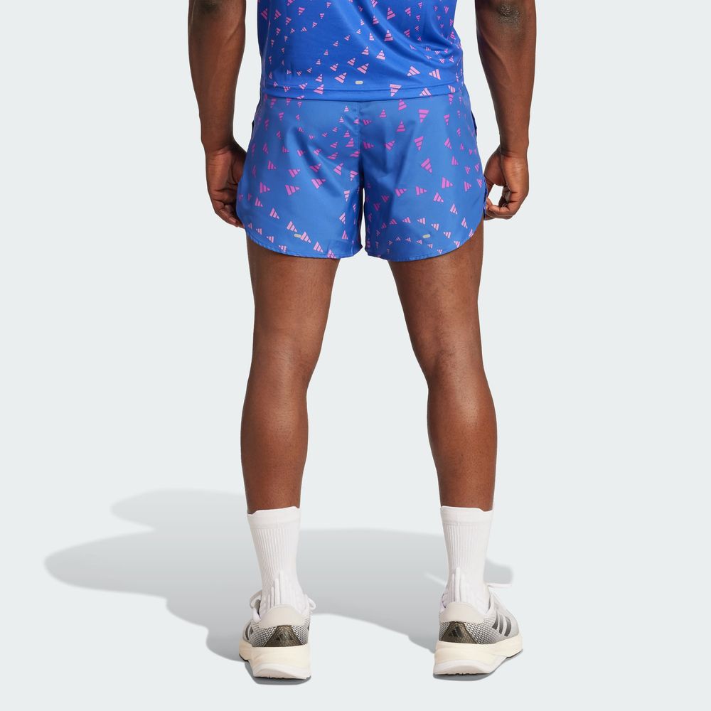 Foto 6 pulgar | Shorts Run It Wind.rdy Adidas Azul Hombre