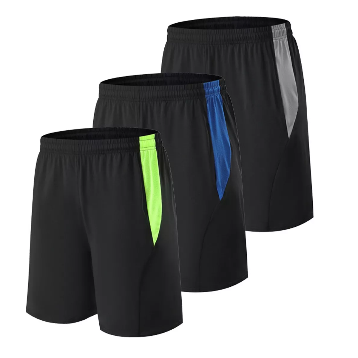 Shorts Deportivo Hombre Ejercicio Gym Elástico Cómodo 3pzs Talla Xl Eo Safe Imports Esi-15944 Multicolor