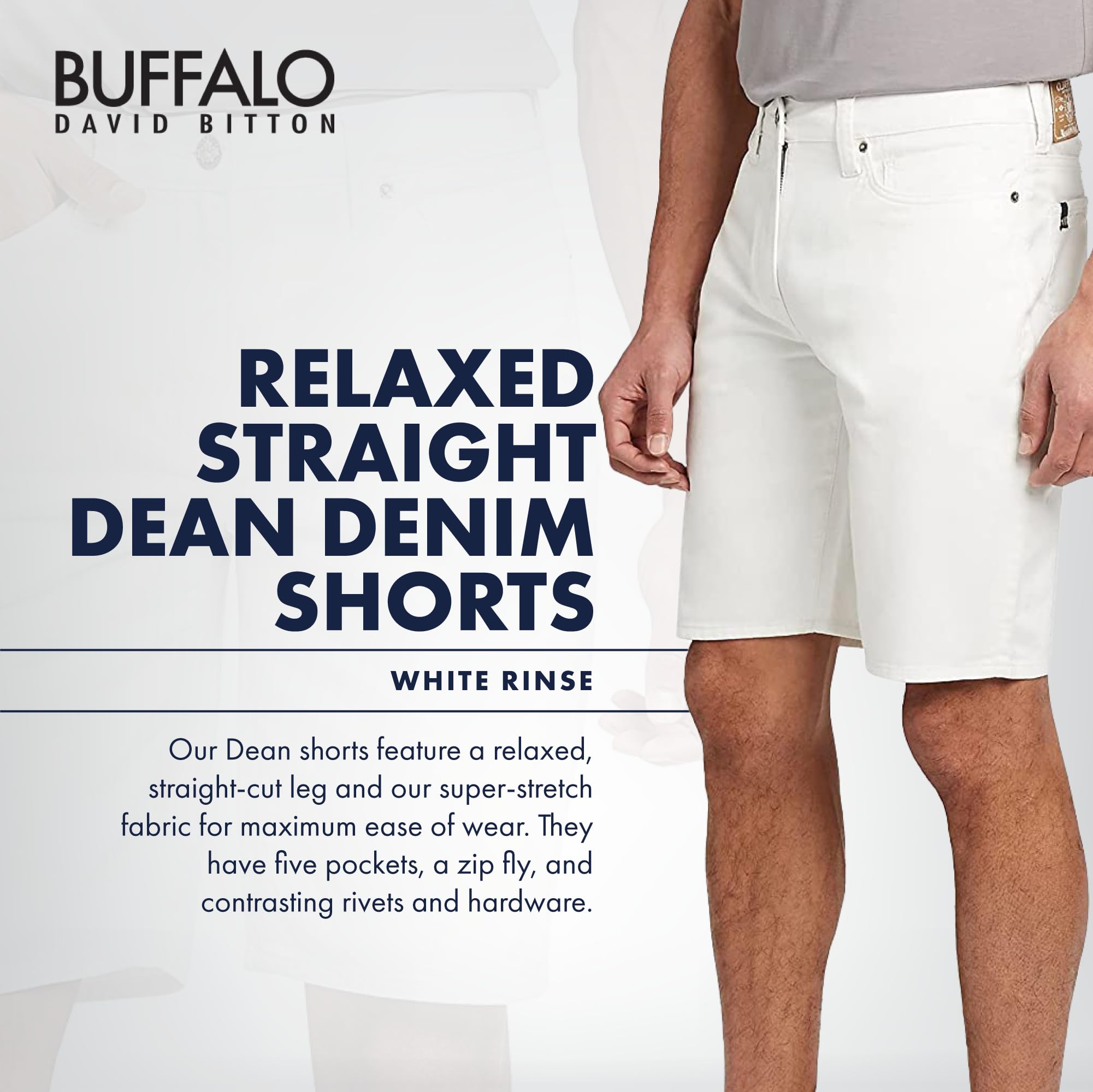 Foto 4 pulgar | Pantalones Cortos De Mezclilla Buffalo David Bitton Relaxed Straight Dean Para Hombre - Venta Internacional.