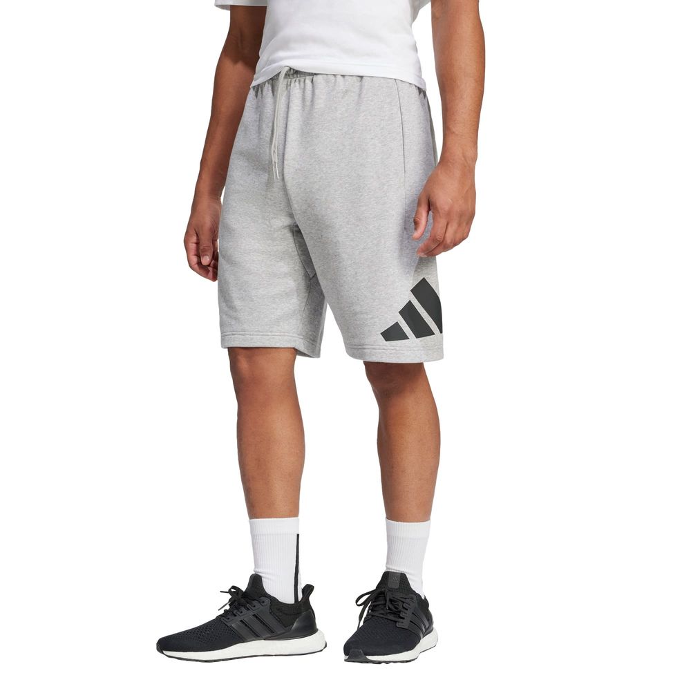 Foto 3 pulgar | Shorts Essentials Logo Grande French Terry Adidas Gris Hombre