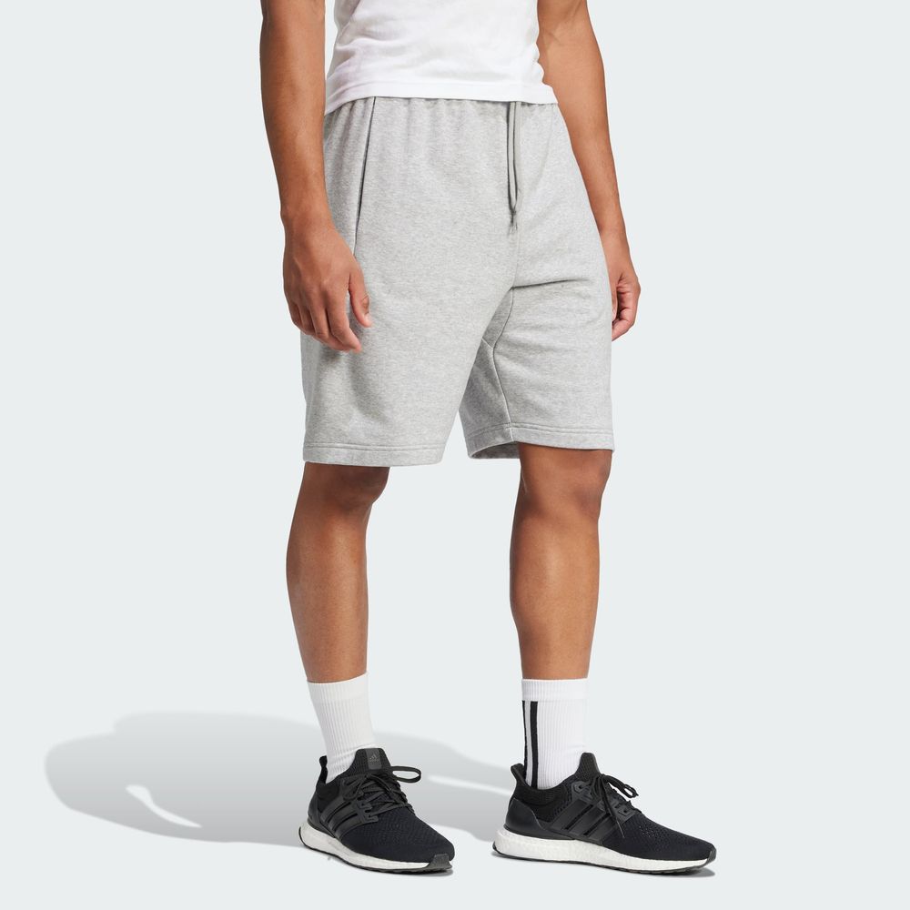 Foto 6 pulgar | Shorts Essentials Logo Grande French Terry Adidas Gris Hombre
