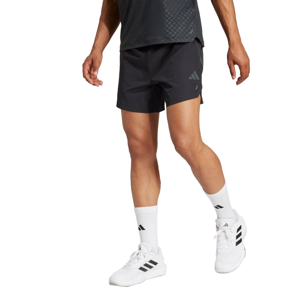 Foto 2 | Power 3s Short Adidas Negro Hombre