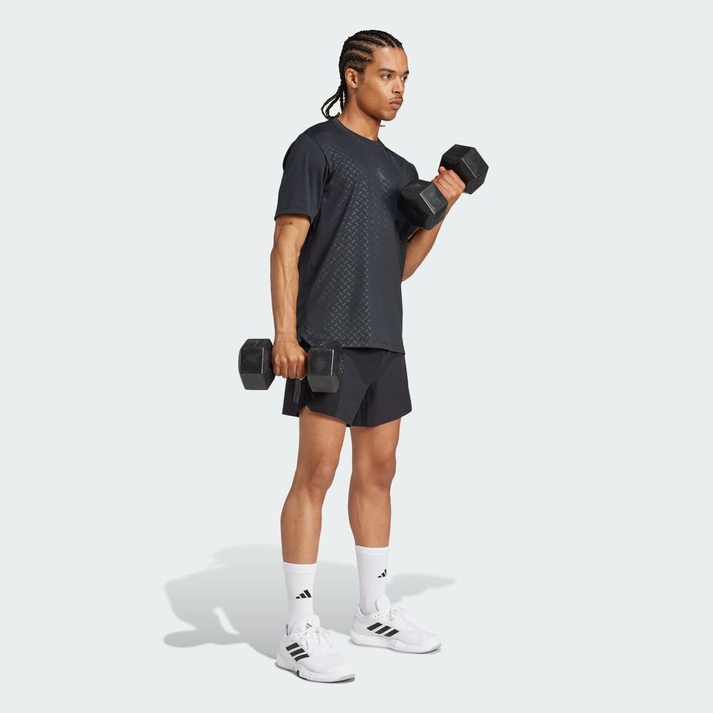 Foto 6 pulgar | Power 3s Short Adidas Negro Hombre