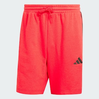 Foto 3 | Shorts Essential 3 Franjas Felpa Francesa Adidas Rojo Hombre