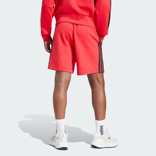 Foto 4 | Shorts Essential 3 Franjas Felpa Francesa Adidas Rojo Hombre