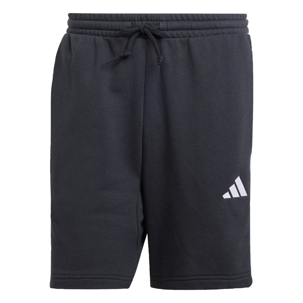 Foto 2 pulgar | Shorts Essential 3 Franjas Tela French Terry Adidas Negro Hombre