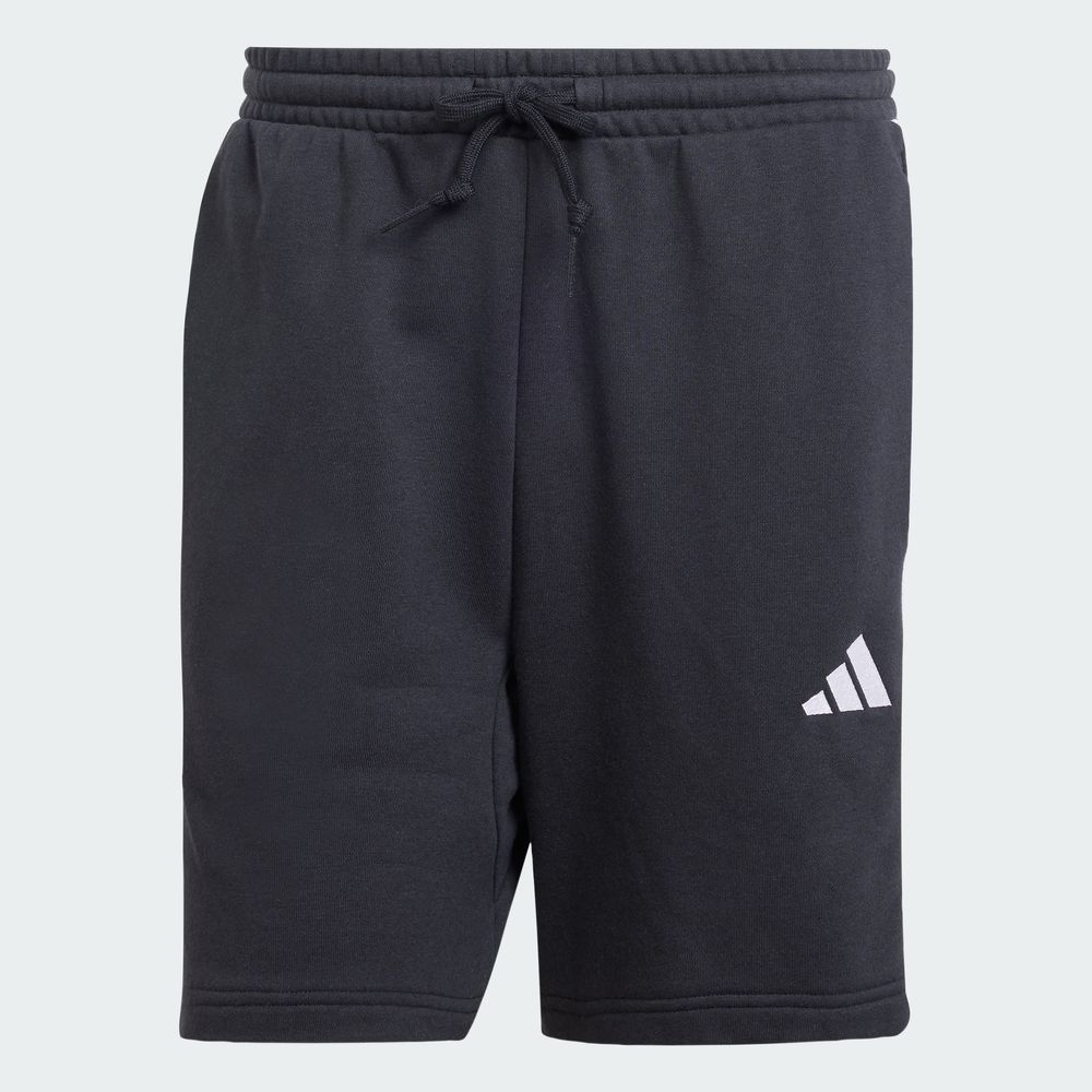 Foto 4 pulgar | Shorts Essential 3 Franjas Tela French Terry Adidas Negro Hombre