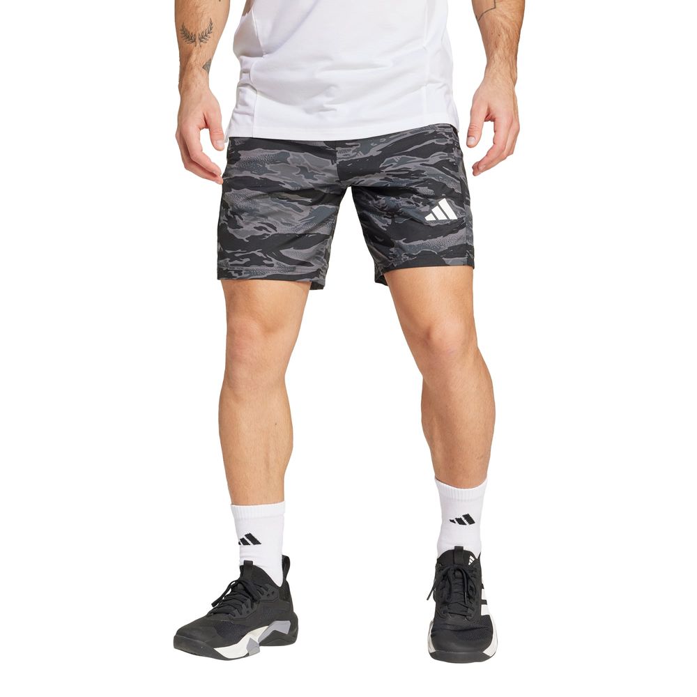 Foto 3 pulgar | Short Camo Aop Adidas Negro para Hombre